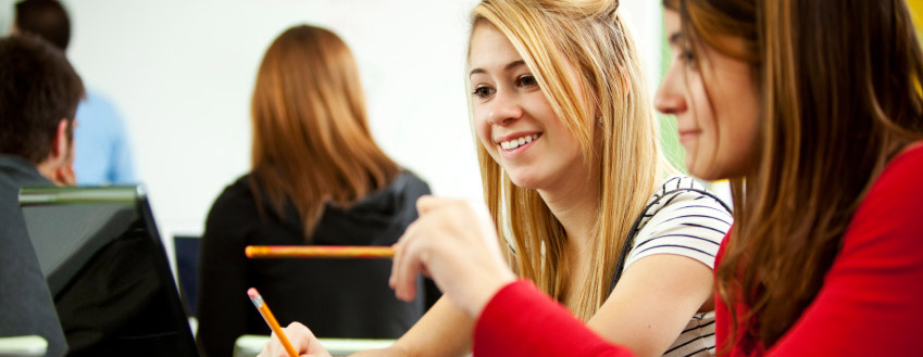 students studying